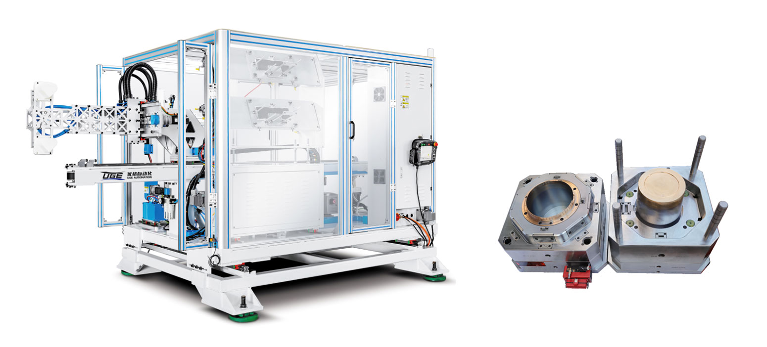 Side Entry In Mould Labeling Machine and mold